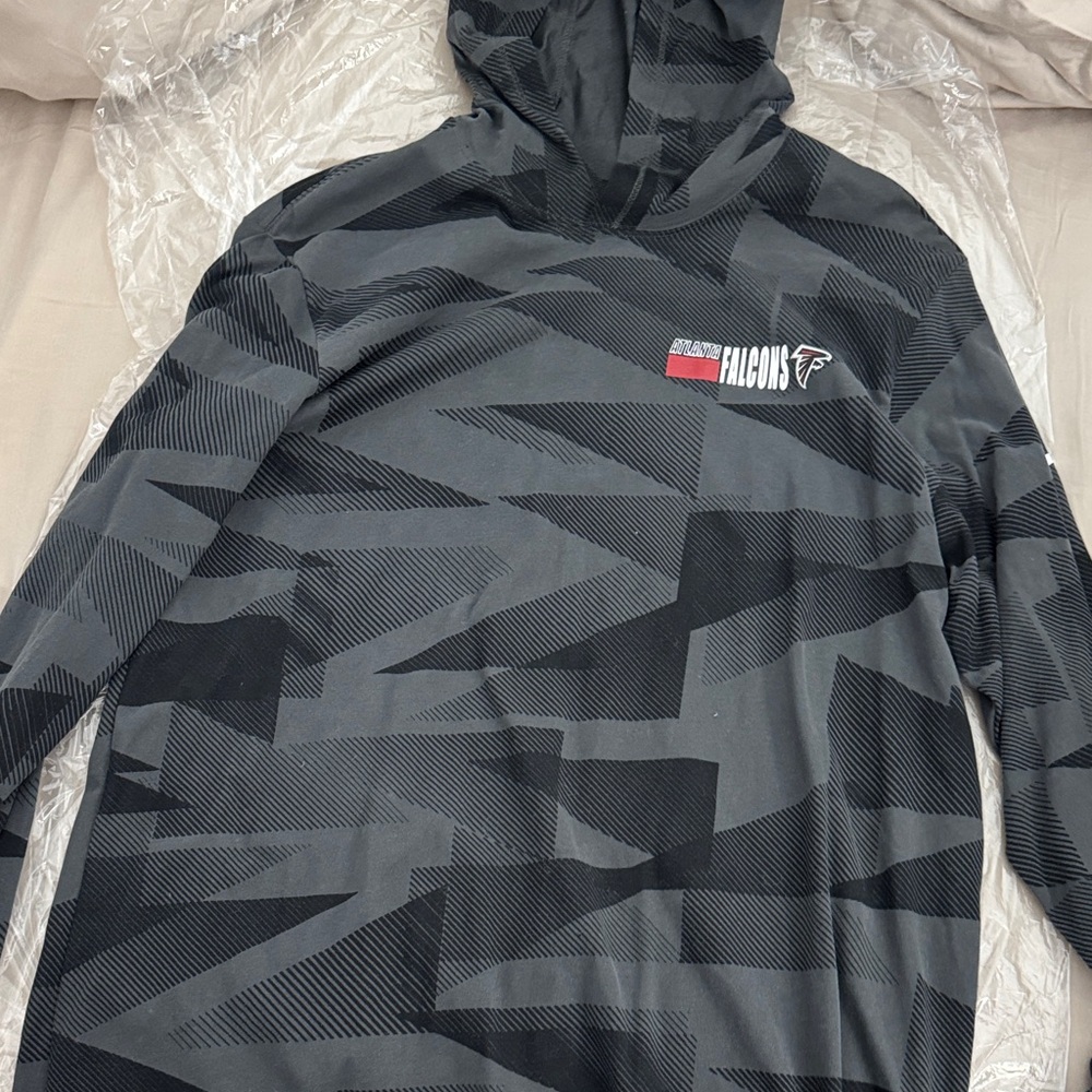 Atlanta Falcons Nike Black Dri-FIT On-Field Hooded Tee